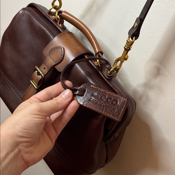 OLD TREND Genuine Leather Doctor Satchel Bag, brown - Picture 3 of 17